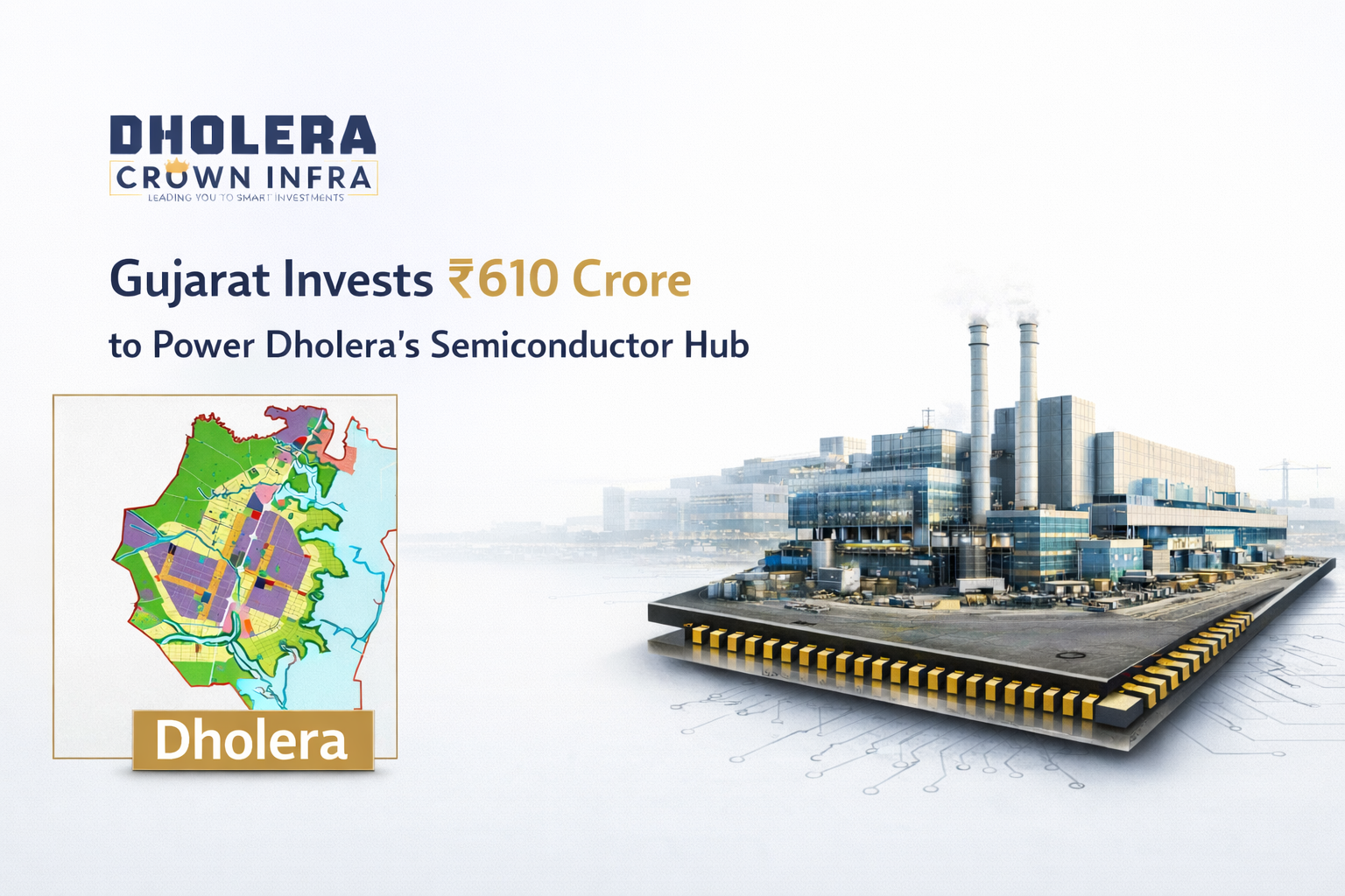 Gujarat Invests ₹610 Crore to Power Dholera’s Semiconductor Hub